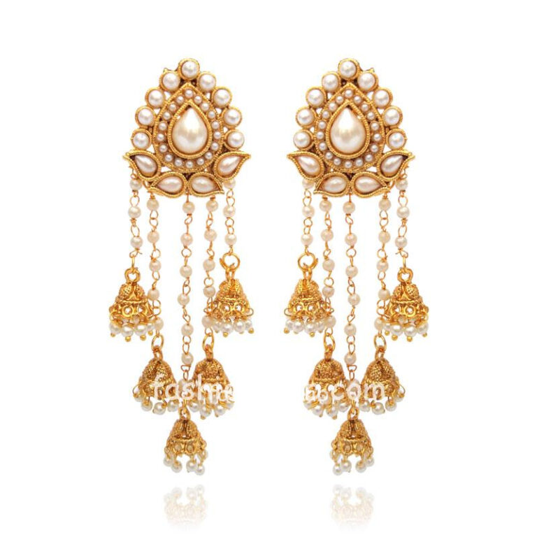 Golden Pearl Drop Earring for Women