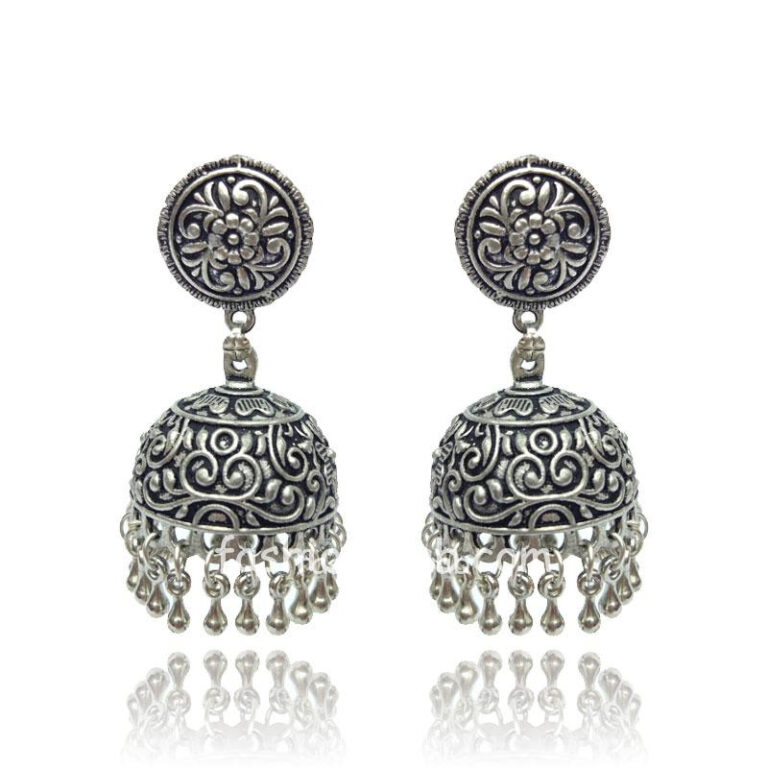Tribal German Silver Jhumka Earring