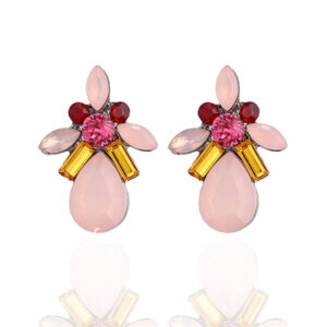 Delicate Dreamy Pink Colorful Drop Party and Casual Earring for Girls and Women