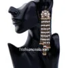 Golden White Pearl Long Wedding Party Earrings for Women-01 Golden White Pearl Long Wedding Party Earrings for Women