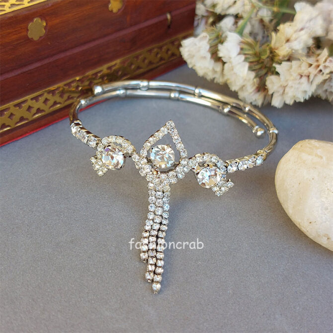 Silver Rhinestone Crystal Bracelet-01 Silver Rhinestone Crystal Bracelet