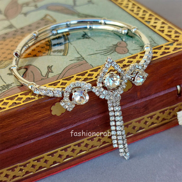 Silver Rhinestone Crystal Bracelet | FashionCrab.com