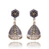 Handmade Traditional Dual Tone Gold-Silver Oxidised Jhumka Earring