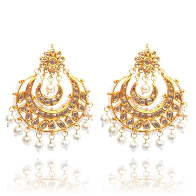Indian Traditional Kundan Wedding Earring for Women Indian Traditional Kundan Wedding Earring for Women