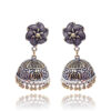 Traditional Dual Tone Flower Jhumka Women Earring