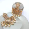 Traditional Wedding Golden Chandbali Earring with Pearl Drops-01 Traditional Wedding Golden Chandbali Earrings with Pearl Drops