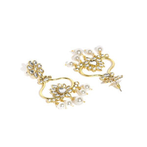 Designer Floral Pearl Drop Earring for Women