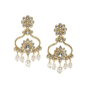 Designer Floral Pearl Drop Earring for Women