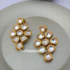 Gold-Toned Classic Kundan Drop Earrings for Women