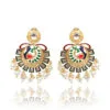 Gold-Toned Peacock Style Designer Earring