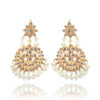 High Quality Kundan Earrings with Maang Tikka