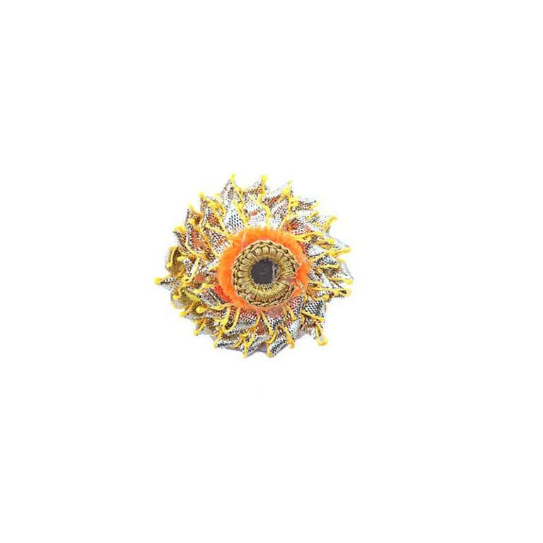 Orange Color Gota Patti Ring