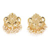 Big Golden Designer Stud Earring