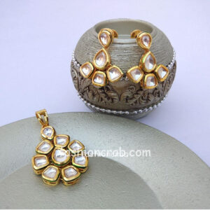 High Quality Traditional Designer Kundan Pendant Set for Women