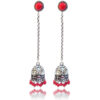 Oxidised German Silver Long Jhumka Earring with Chain