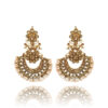 Traditional Kundan Polki Golden Color Earring for Wedding Party