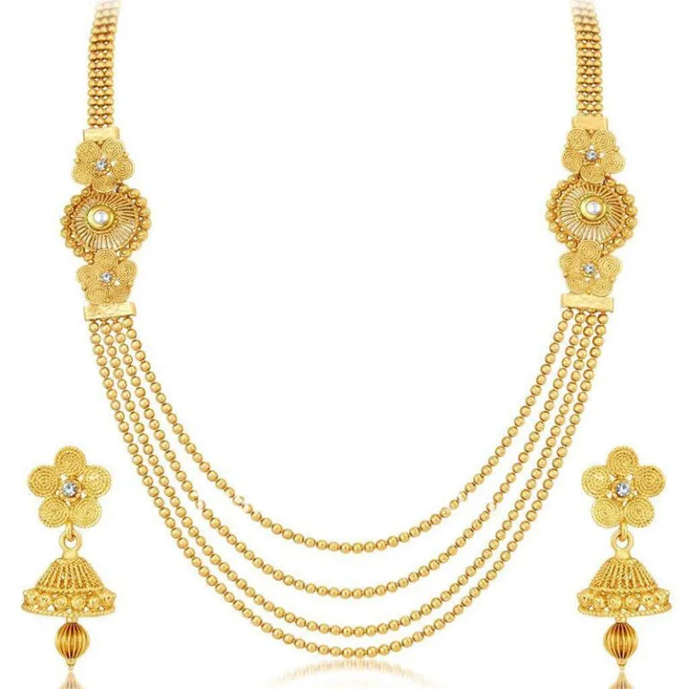 Golden Color Jewellery Set for Wedding