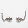 MultiColor Oxidized Silver Chandbali Earring