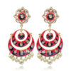 Black Cherry Color Indian Meenakari Earring