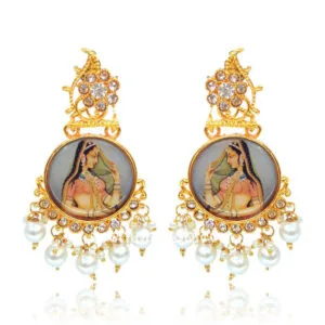 Maharani Golden Digital Earrings