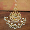 Traditional Kundan and Pearl Maang Tikka