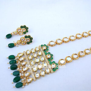 Green Kundan Necklace Set