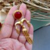Red Stone Earrings-02 Red Stone Earrings