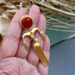 Red Stone Earrings