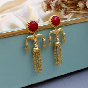 Red Stone Earrings