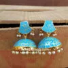 Blue Meenakari Traditional Jhumki Earring