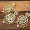 Designer Kundan Maang Tikka with Earring