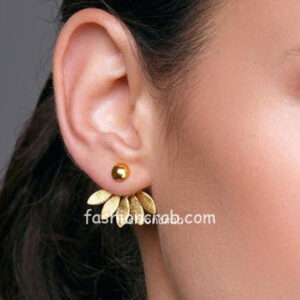 Golden Leaf Shaped Stud