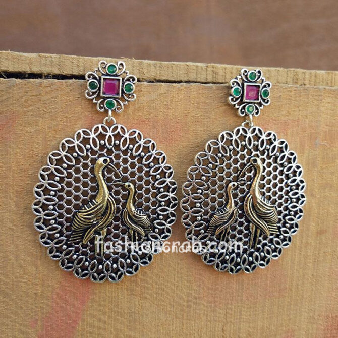 Oxidized German Silver Earrings Oxidized German Silver Earrings