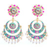 Sea Green Meenakari Chandbali Earring-01 Sea Green Meenakari Chandbali Earring