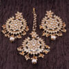 Traditional Kundan Maang Tikka with Earrings