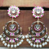 Black Meenakari Chandbali Earring