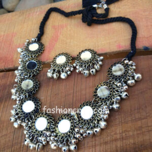 Afghani Boho Mirror Necklace Set for Women