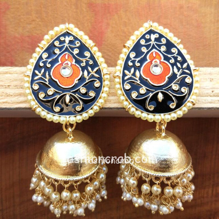 Black Earrings for Saree
