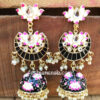 Black Meenakari Jhumka Earring for Girls