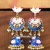 Blue Meenakari Jhumka Earring for Girls