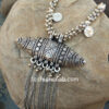Long Oxidised Necklace for Saree Long Oxidised Silver Necklace for Saree