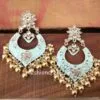 Baby Blue Chandbali Earring for Lehenga