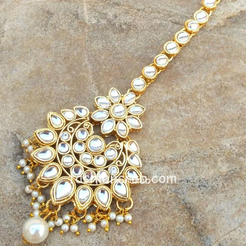 Bridal Kundan Maang Tikka for Ladies