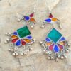 Multi Color Afghani Earrings for Women