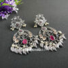 Multicolor Embellised Stones German Silver Earring