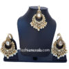 Pearl Earrings with Maang Tikka Set for Women