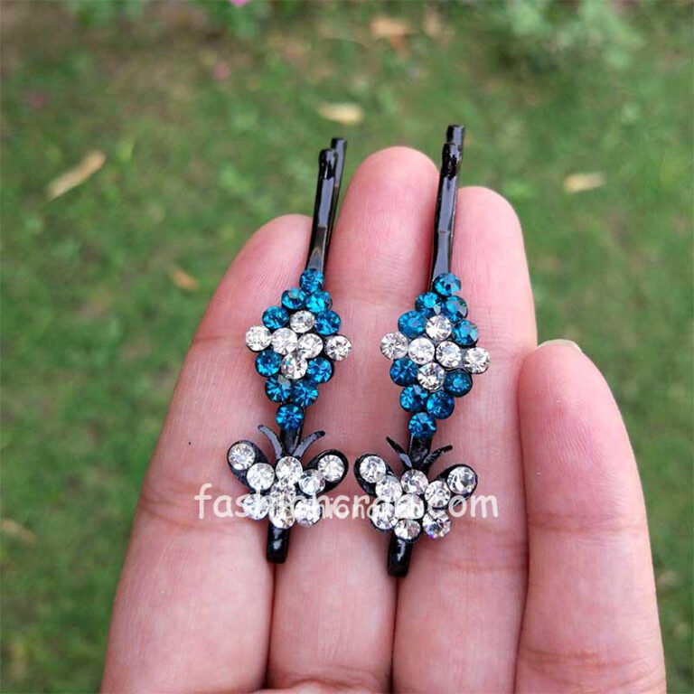 Blue Crystal Hair Pins for Wedding