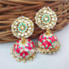 Bollywood Style Dark Pink Jhumka Earring