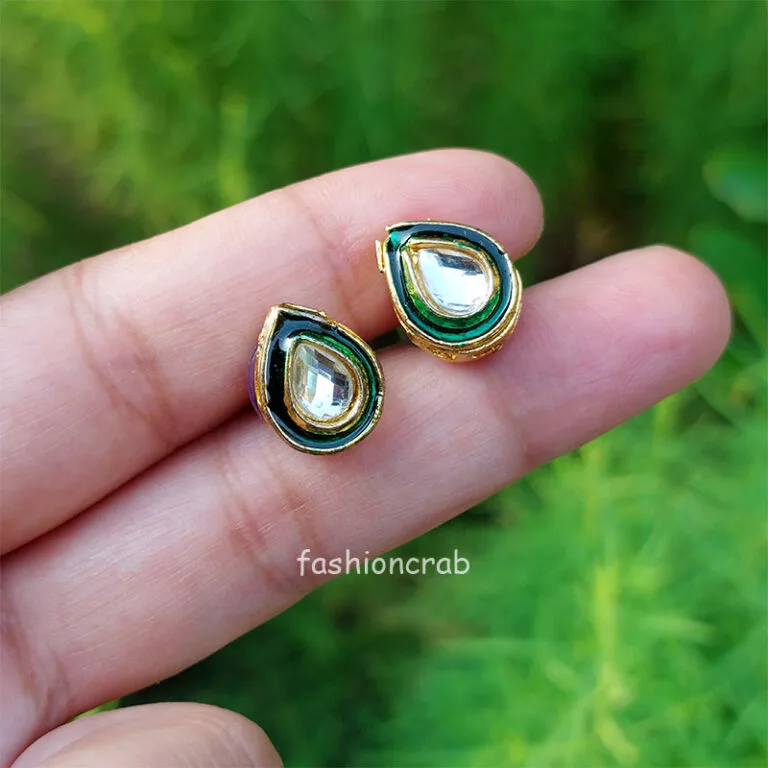 Small Kundan Stud Earrings