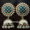 Ethnic Blue Meenakari Jhumkas